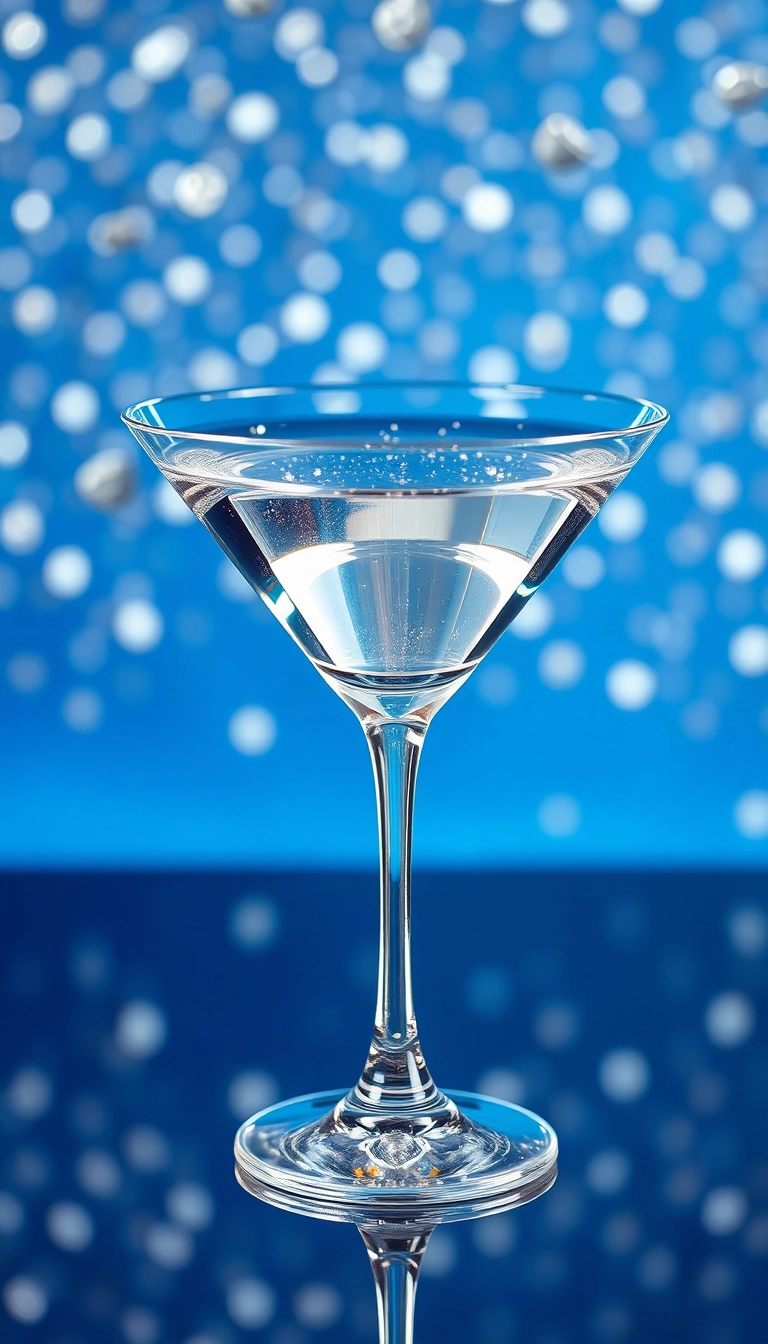 iPhone AI Glamorous Cocktail Glass Luxury Background Stock Image